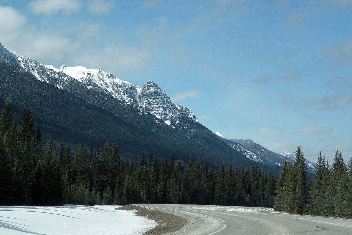 18 Ridge Leading To Mount Crook From Highway 93 On Drive From Castle Junction To Radium In Winter